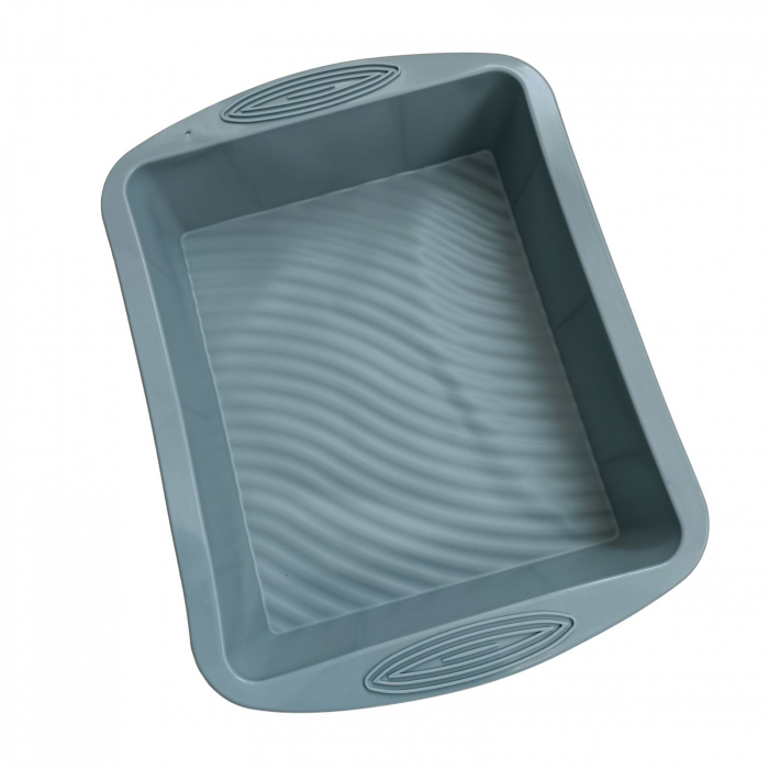 Tava de silicon dreptunghiulara, mare, pentru prajituri, chec, blat de tort [2]