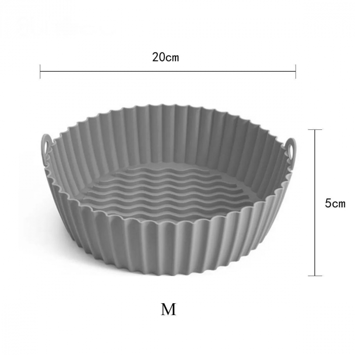 Tava de silicon pentru AirFryer, friteuza, prajit, copt, 20cm [6]