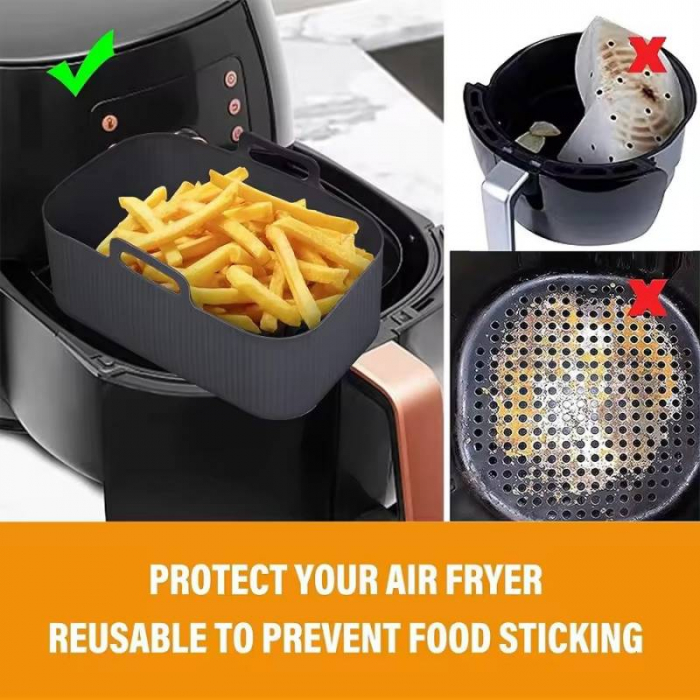 Tava de silicon pentru friteuza sau airfryer cu doua cosuri [3]