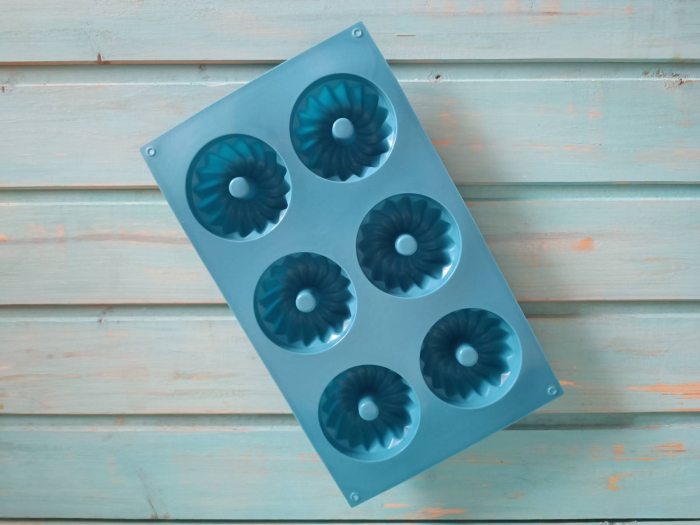 Tava de silicon pentru guguluf, mini chec, 6 forme [4]