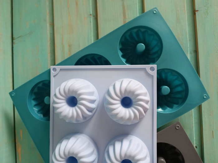 Tava de silicon pentru guguluf, mini chec, 6 forme [3]