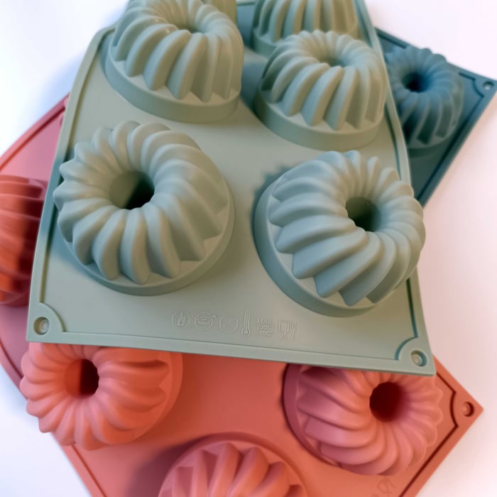 Tava de silicon pentru guguluf, mini chec, 6 forme [2]