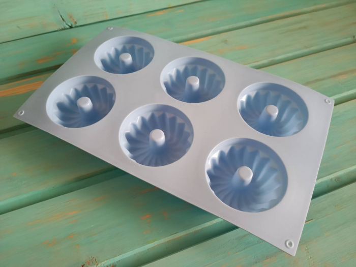Tava de silicon pentru guguluf, mini chec, 6 forme [7]