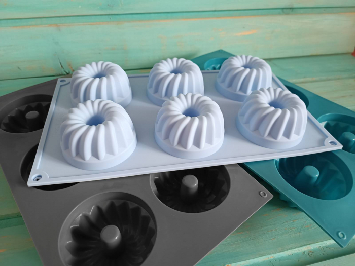 Tava de silicon pentru guguluf, mini chec, 6 forme [2]