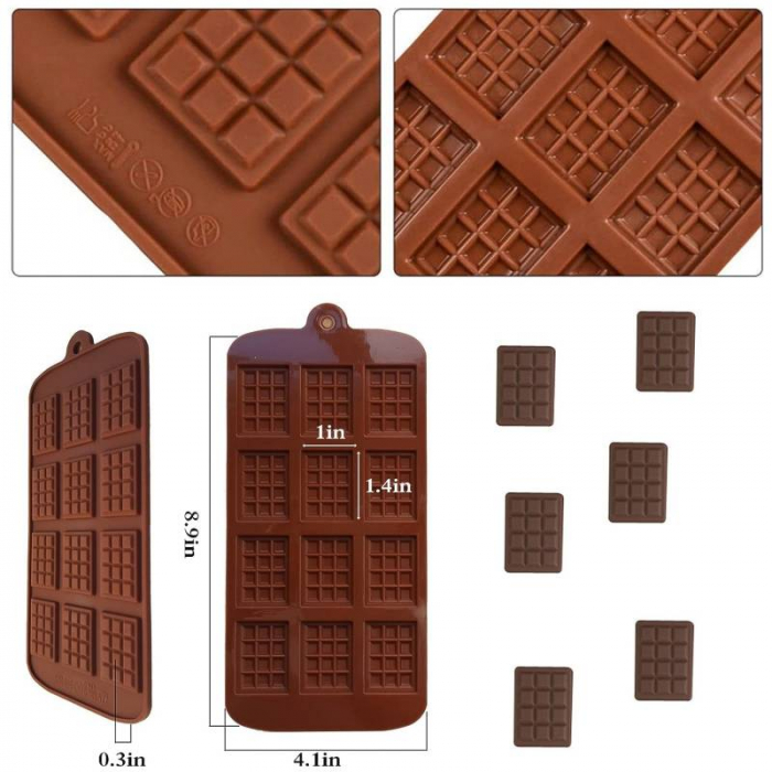 Tava de silicon pentru mini ciocolate, 12 forme [3]