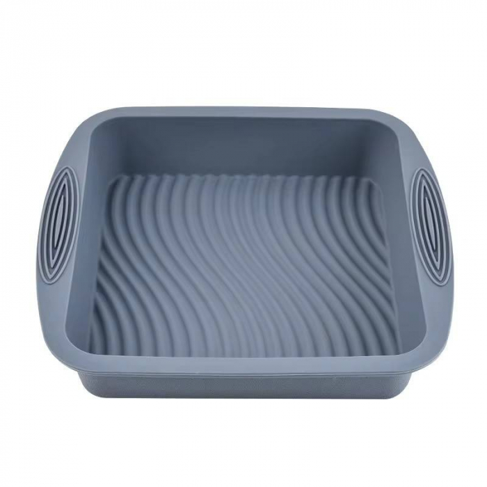 Tava patrata de silicon pentru chec, blaturi, pandispan prajituri, torturi, 26cm [4]
