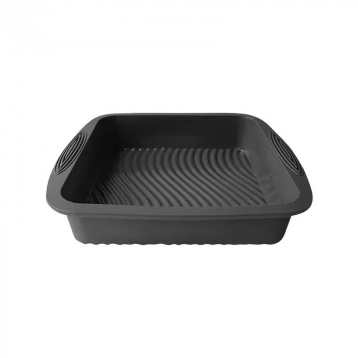 Tava patrata de silicon pentru chec, blaturi, pandispan prajituri, torturi, 26cm [3]