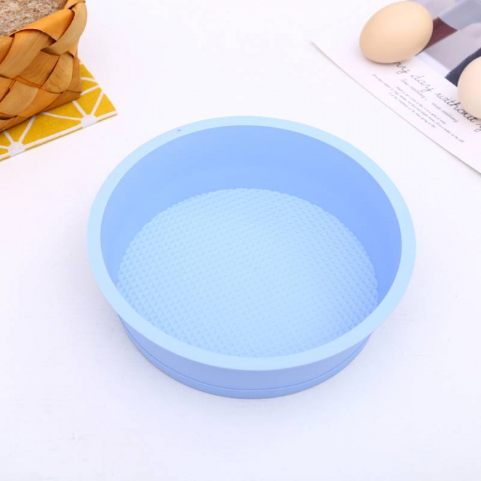 Tava rotunda de silicon alimentar termorezistent, 20cm, pentru blat de tort, prajitura, chec, friteuza cu aer cald, Airfryer [3]