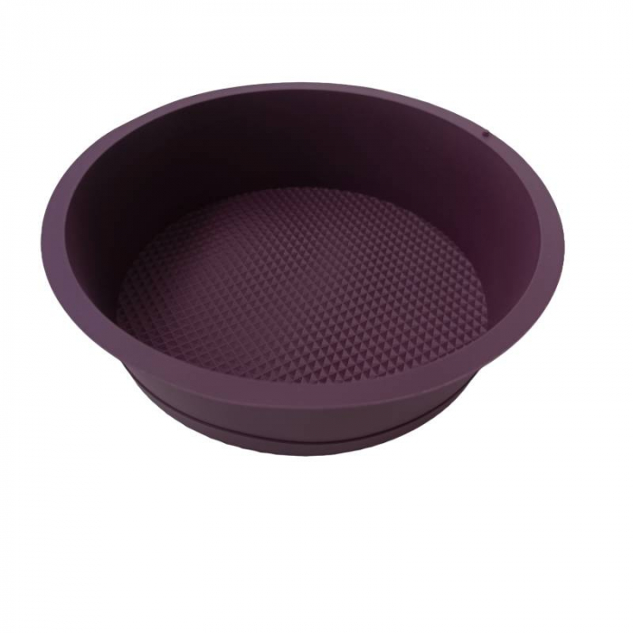 Tava rotunda de silicon alimentar termorezistent, 20cm, pentru blat de tort, prajitura, chec, friteuza cu aer cald, Airfryer [5]