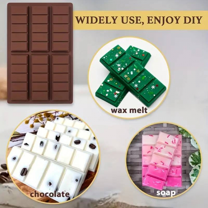 Tava sau forma de silicon pentru ciocolata Dubai, 6 batoane individuale. [3]