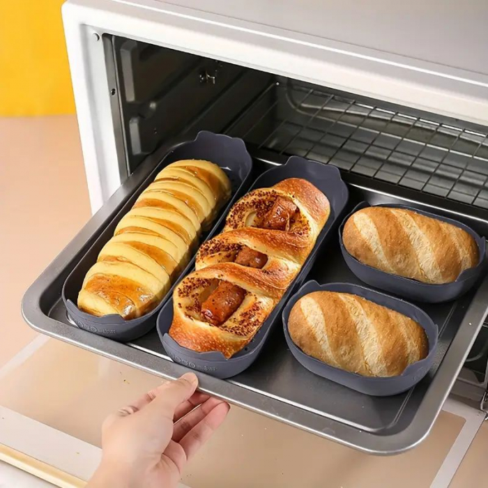 Tava sau forma de silicon perforata, pentru mini chifle, paine [2]