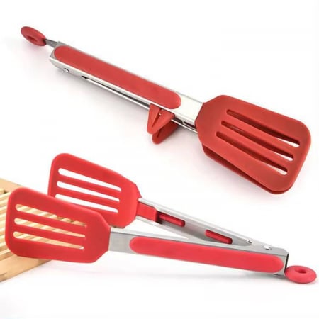 Ustensile de Bucatarie - Cleste de silicon si inox, pentru gratar