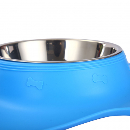 Covoras de silicon pentru animale de companie. Doua boluri inox [2]