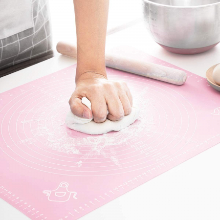 Covoras sau plansa de silicon alimentar, pentru framantat aluat, 40x50cm [4]