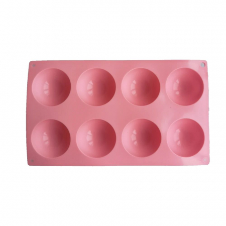Forma de silicon cu 8 semi sfere, cavitati, pentru prajituri, ciocolata [5]