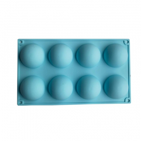 Forma de silicon cu 8 semi sfere, cavitati, pentru prajituri, ciocolata [4]