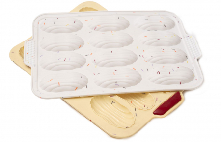 Tavi si Forme de Silicon - Forma sau tava de silicon pentru 12 eclere, madlene, scoici