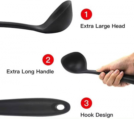 Polonic de silicon 33cm pentru gatit si servire [1]