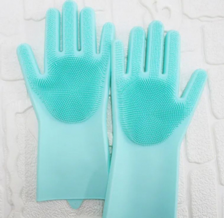 Set 2 manusi pentru spalat vase. Silicon termorezistent. [6]