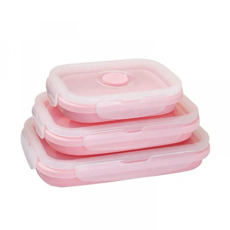 Set 3 caserole de silicon pliabile pentru pranz sau merinde [3]