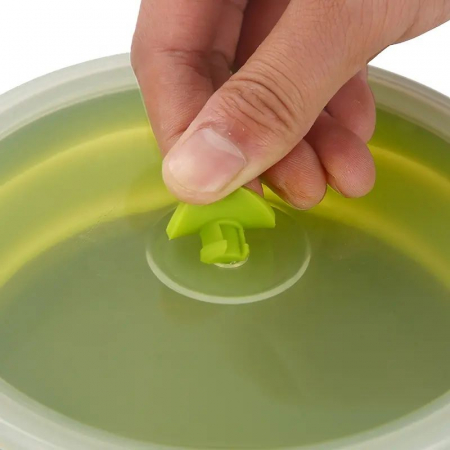 Set 4 caserole rotunde de silicon pliabile pentru pranz sau merinde [9]
