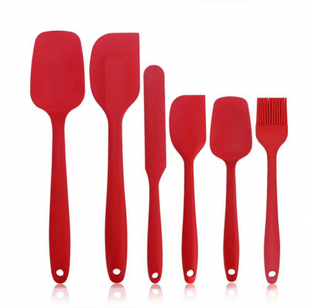 Set de 6 spatule sau ustensile de silicon pentru bucatarie rezistente la caldura [1]