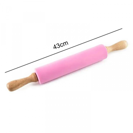 Sucitor mare de silicon premium, antiaderent, cu manere de lemn, 43cm [1]