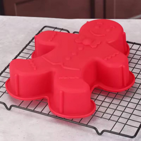 Tava de copt din silicon forma om de turta dulce, reutilizabila, rezistenta la cuptor [2]