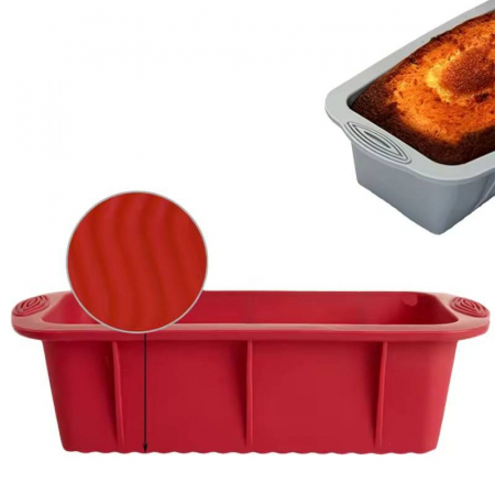 Tava de silicon cu intarituri, pentru chec, cozonac, 25cm [5]