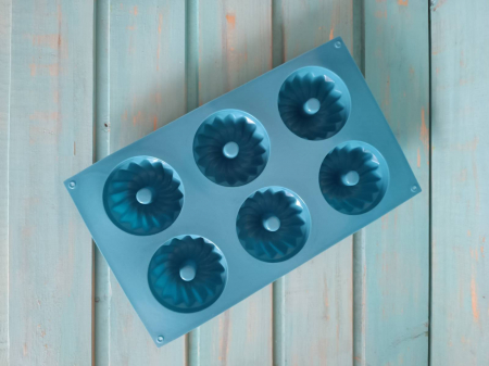 Tava de silicon pentru guguluf, mini chec, 6 forme [4]