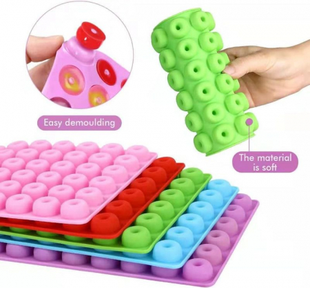 Forme Pentru Ciocolata - Tava sau forma de silicon cu 48 gogosi mici. Pentru jeleuri, ciocolata sau bomboane