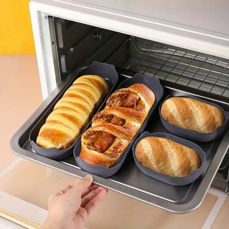 Tava sau forma de silicon perforata, pentru mini chifle, paine [1]