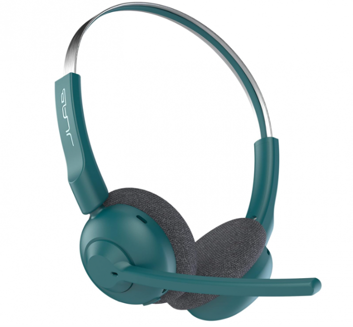 Căști fără fir JLab Go Work Pop On-Ear, albastru, 50+ ore de redare, multipunct Bluetooth [1]