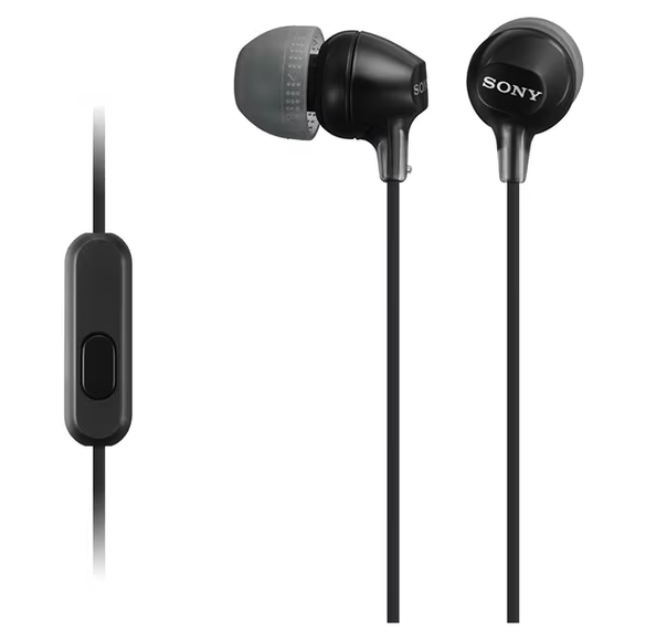 Casti SONY MDR-EX15APB, Cu Fir, In-Ear, Microfon, negru [1]