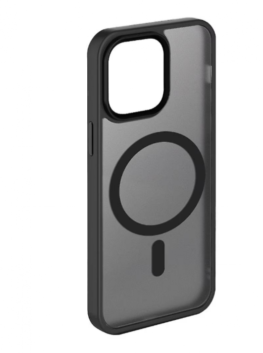 Husa magnetica pentru iPhone 15 Pro Hoco Premium rezistenta la cadere, Compatibilitate Magsafe, Antisoc, Ultra Safe, Negru [1]