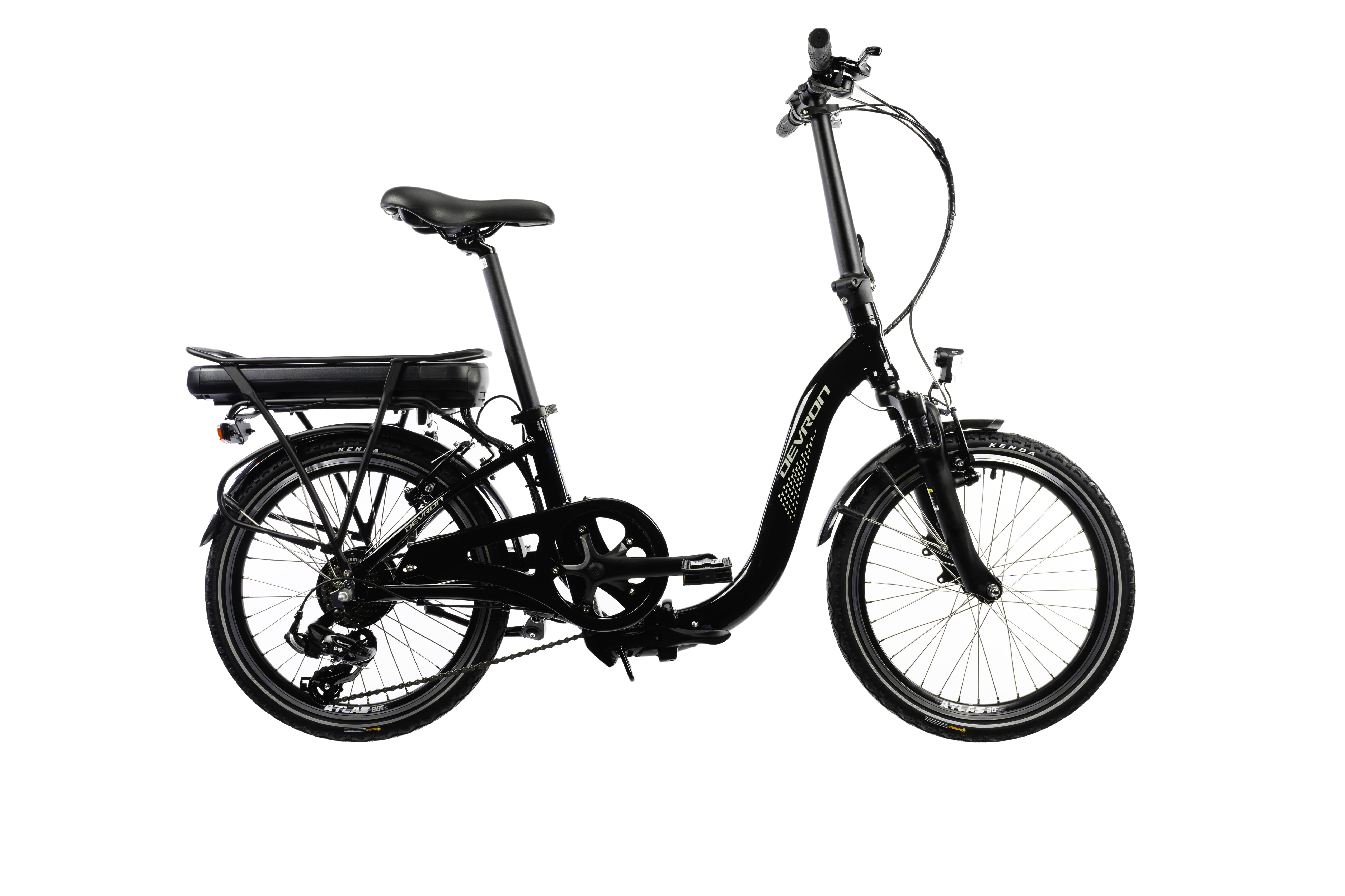 Bikes - Folding Electric Bike Devron 20122 - 20 Inch, S, Black