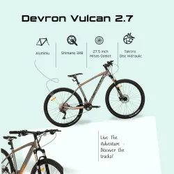 Bici MTB Devron Vulcan 2.7 - 27,5 Pollici, M, Grigio [4]