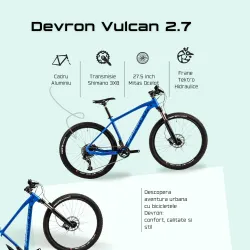 MTB Fahrrad Devron Vulcan 2.7 - 27,5 Zoll, Größe S, Blau [3]