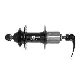 Mozzi ruota - Mozzo posteriore Joytech JY D762, 32 fori, con sgancio rapido, compatibile con cassetta Shimano 8 velocità, 135 mm, in lega, nero, con logo JY
