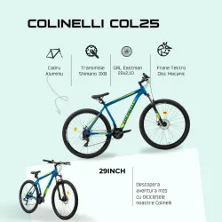 MTB-Fahrrad Colinelli COL25, Größe M, 29 Zoll, Blau, Shimano ST-EF500 EZ-FIRE PLUS Schalthebel, 24 Gänge, Aluminiumrahmen, Scheibenbremsen [4]