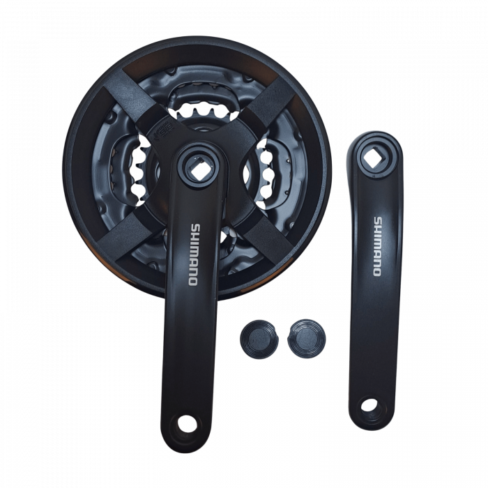 Shimano Tourney TY301 Kurbelgarnitur, 24/34/42T, 175 mm, 6/7/8-Gang, Schwarz [1]