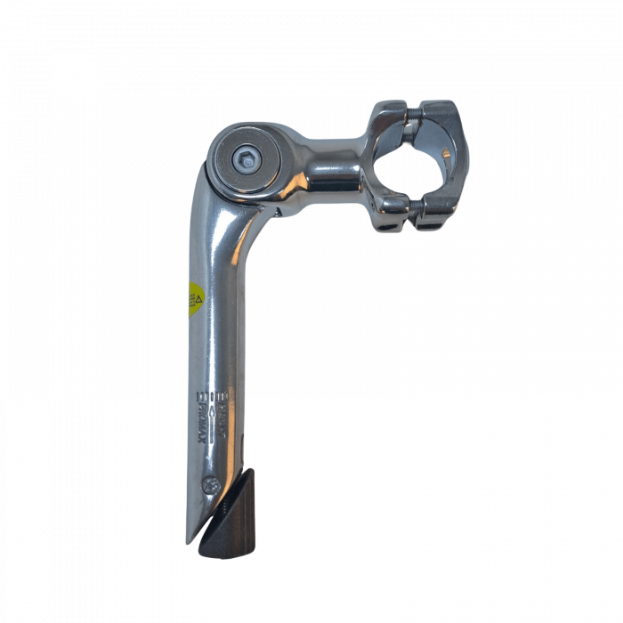 Adjustable Stem 31.8 mm, 85 mm Length, 4-Bolt Clamp, Silver Polished Finish, No Logo [1]