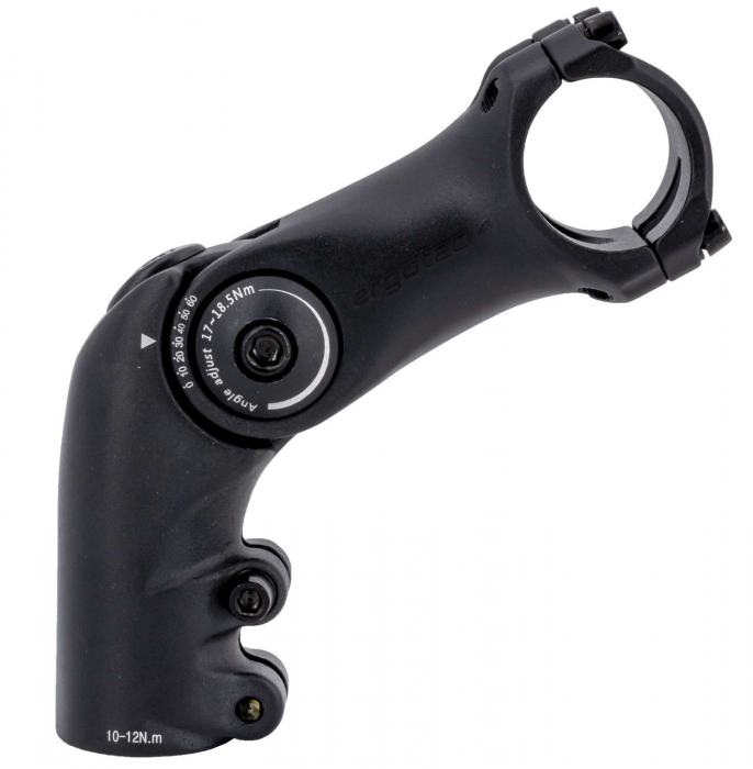 Alloy Octopus 50, 1 1/8", 90 mm, 31.8 mm, sandblast black, adjustable, with Ergotec logo [1]