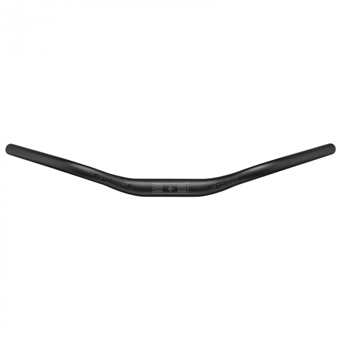 Alloy, Ø 31.08 mm, black sandblasted finish, with Ergotec logo [1]