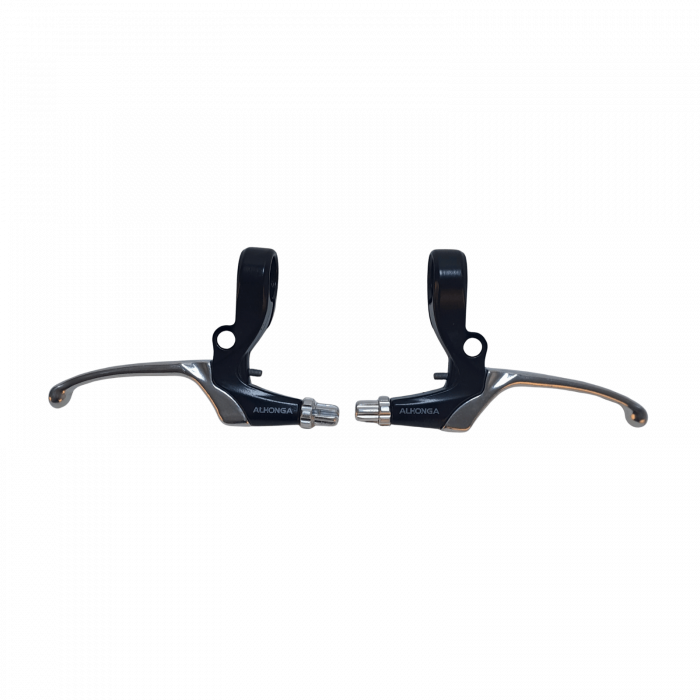 Maneta frana stanga/dreapta biciclete copii Alhonga HJ-4133 ADV, 3 degete aluminiu, negru-argintiu [1]