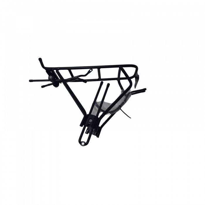 Rear Carrier HGYJ-L4 28" Alloy with Rear Light Holder 80 mm, Clamp and Strap Holder, Frame Mount 210 mm, Black [1]
