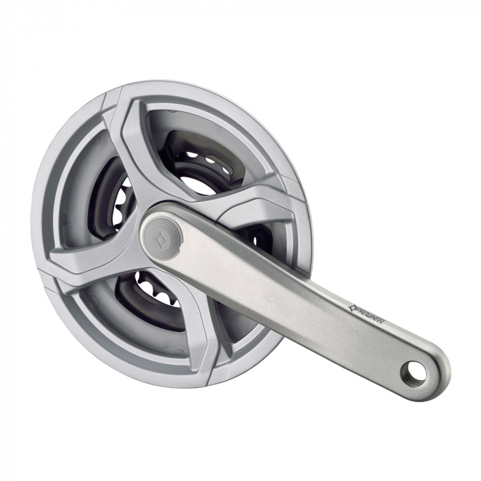 CHAINWHEEL TN-CY01/TM-CY01 22*36T STEEL RINGS BK CRANK 170MM AL-6061 FORGED BLACK W/CHAINGUARD BK  BLACK STEEL - XWS [1]