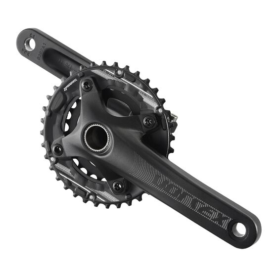 Guarnitura VORTEX-551-TT-B, 22/36 denti, braccio 175 mm, nero sabbiato, senza logo, con movimento centrale incluso (73 mm). [1]