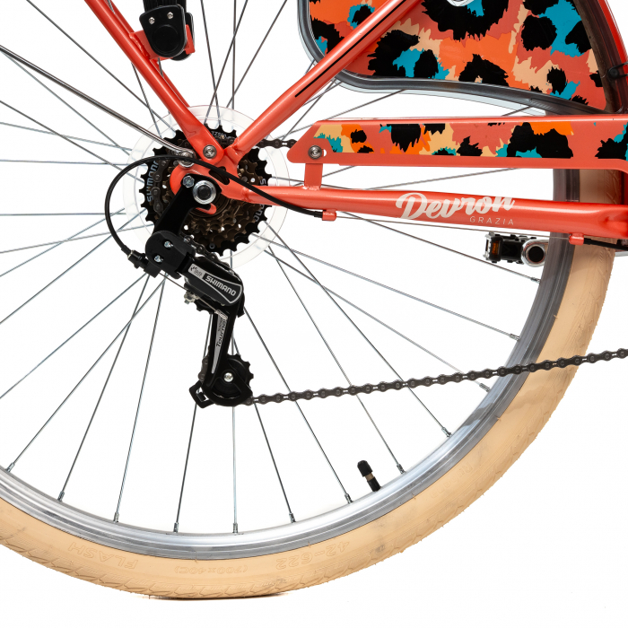 City Bike Devron Grazia 6S - 28 Inch, L, Portocaliu [9]