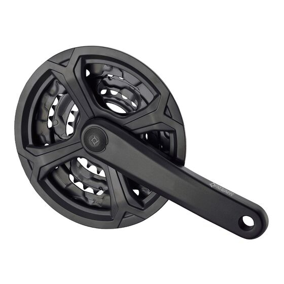 Crankset TC-CN02 22×32×42T, 175 mm arm, with fixing bolts, chainline 48.5 mm, 120 mm axle, all black, black chainguard [1]
